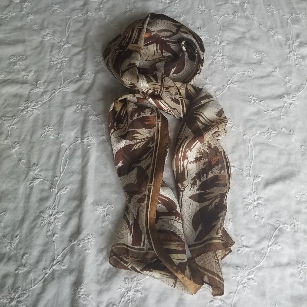 2/$20 SALE! Floral silk scarf - Picture 2 of 5